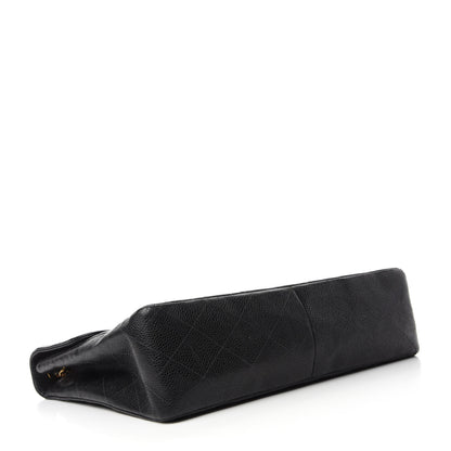 Chanel Caviar Quilted Jumbo Single Flap Black 4 of 10