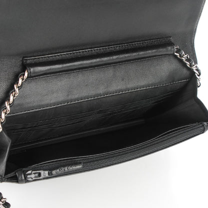 Chanel Caviar Timeless CC Wallet on Chain WOC Black 5 of 8