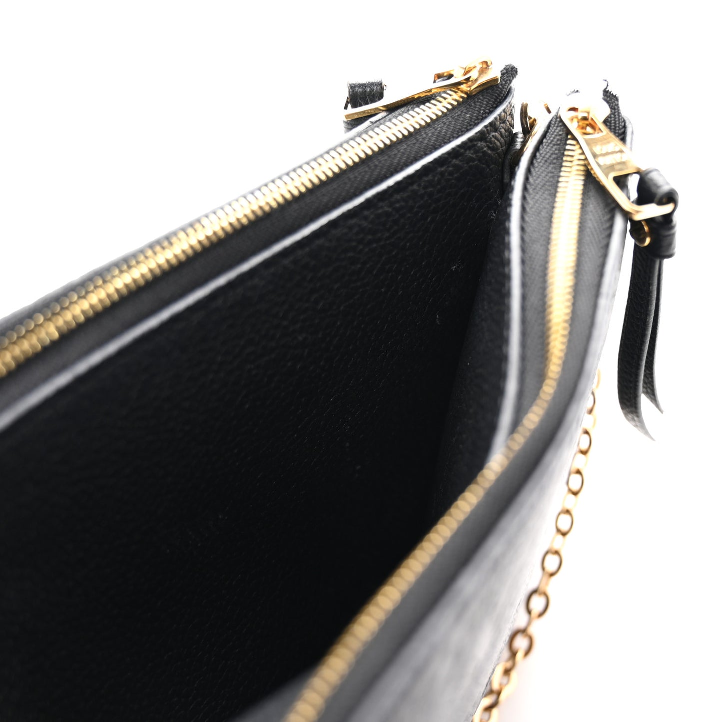 Empreinte Double Zip Pochette Black