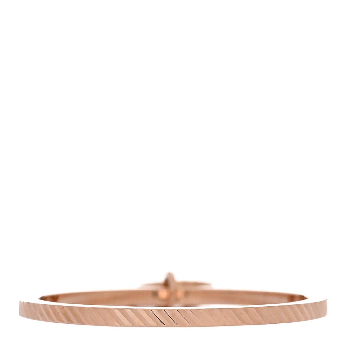 18K Rose Gold GG Running Charm Ring 53 6.5