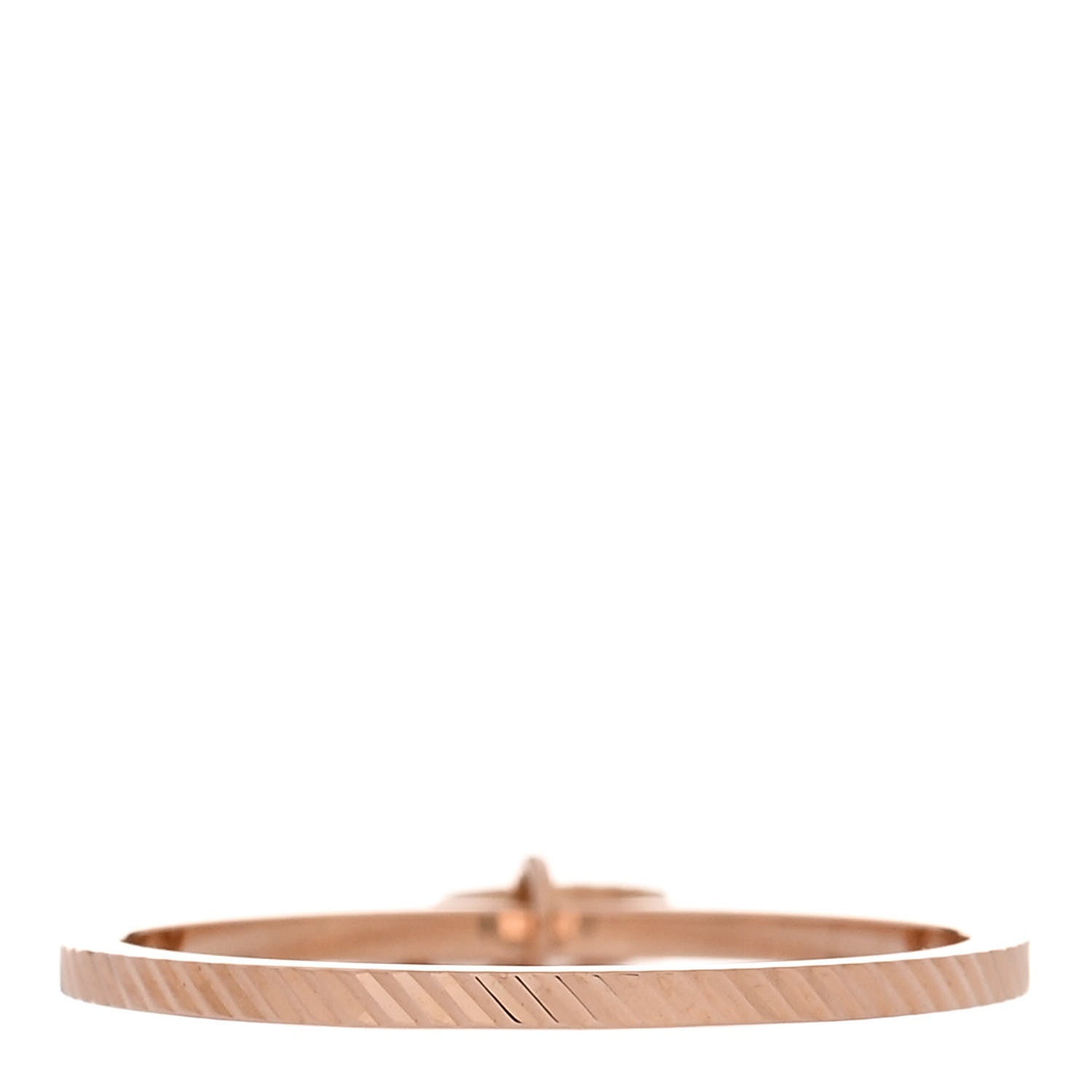 Gucci 18K Rose Gold GG Running Charm Ring 53 6.5 3 of 6