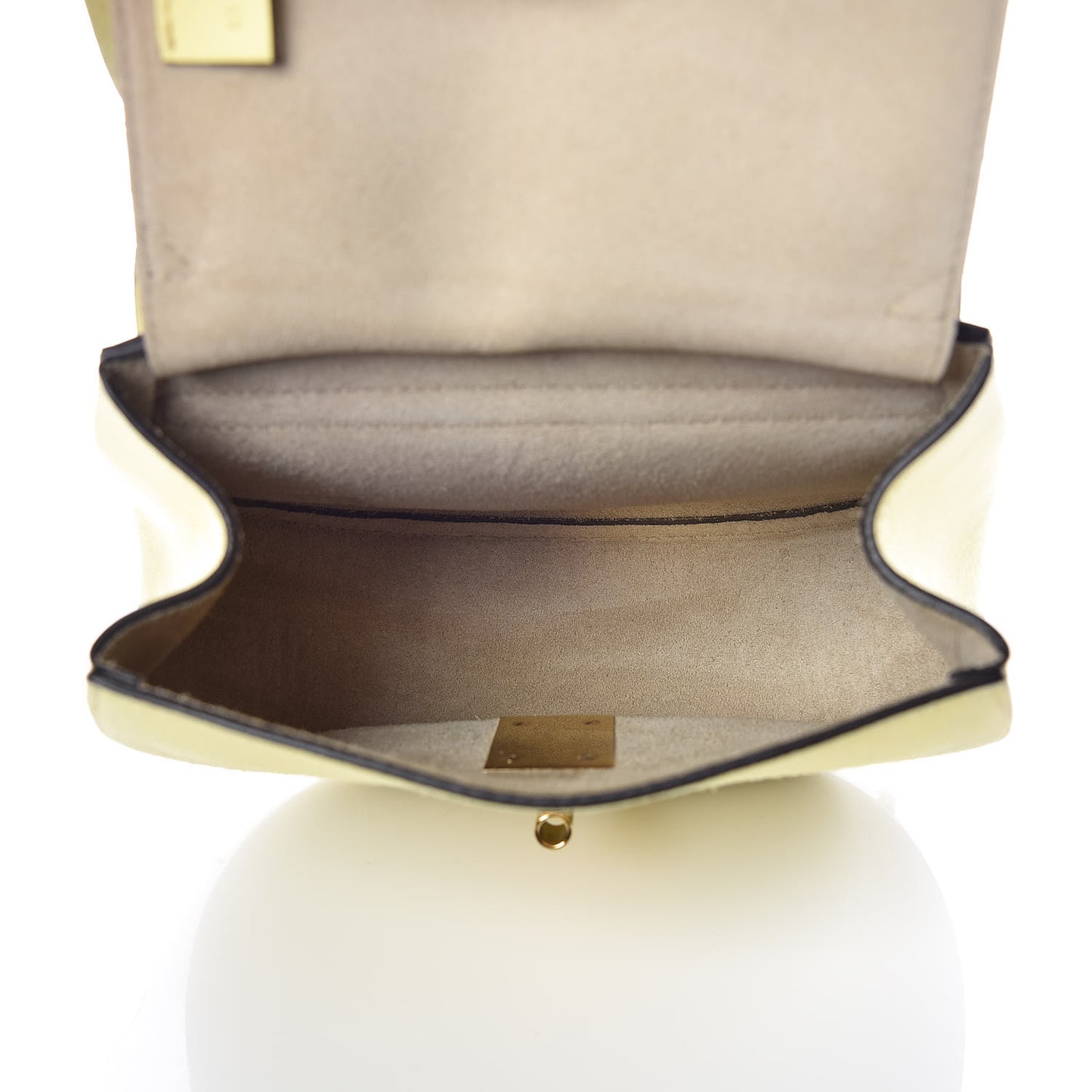 Suede Smooth Calfskin Mini Drew Shoulder Bag Lemonade