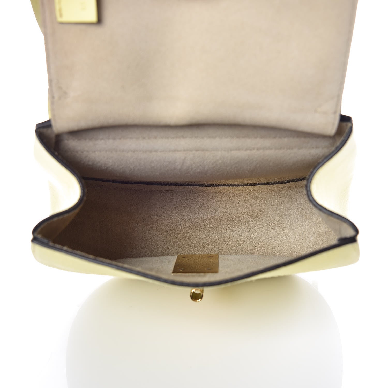 Chloe Suede Smooth Calfskin Mini Drew Shoulder Bag Lemonade 7 of 10