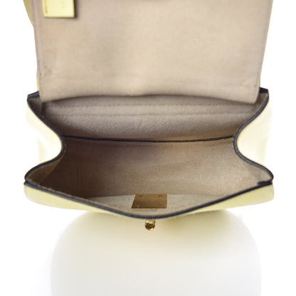 Chloe Suede Smooth Calfskin Mini Drew Shoulder Bag Lemonade 7 of 10