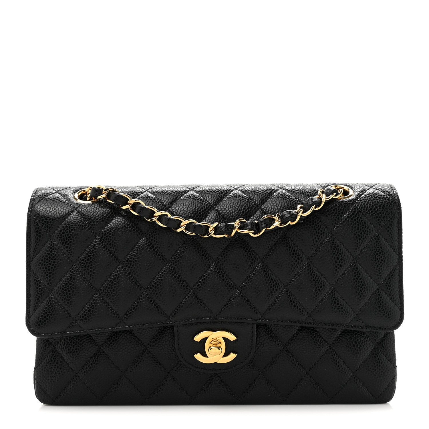 Chanel Caviar Quilted Medium Double Flap Black 1 of 11