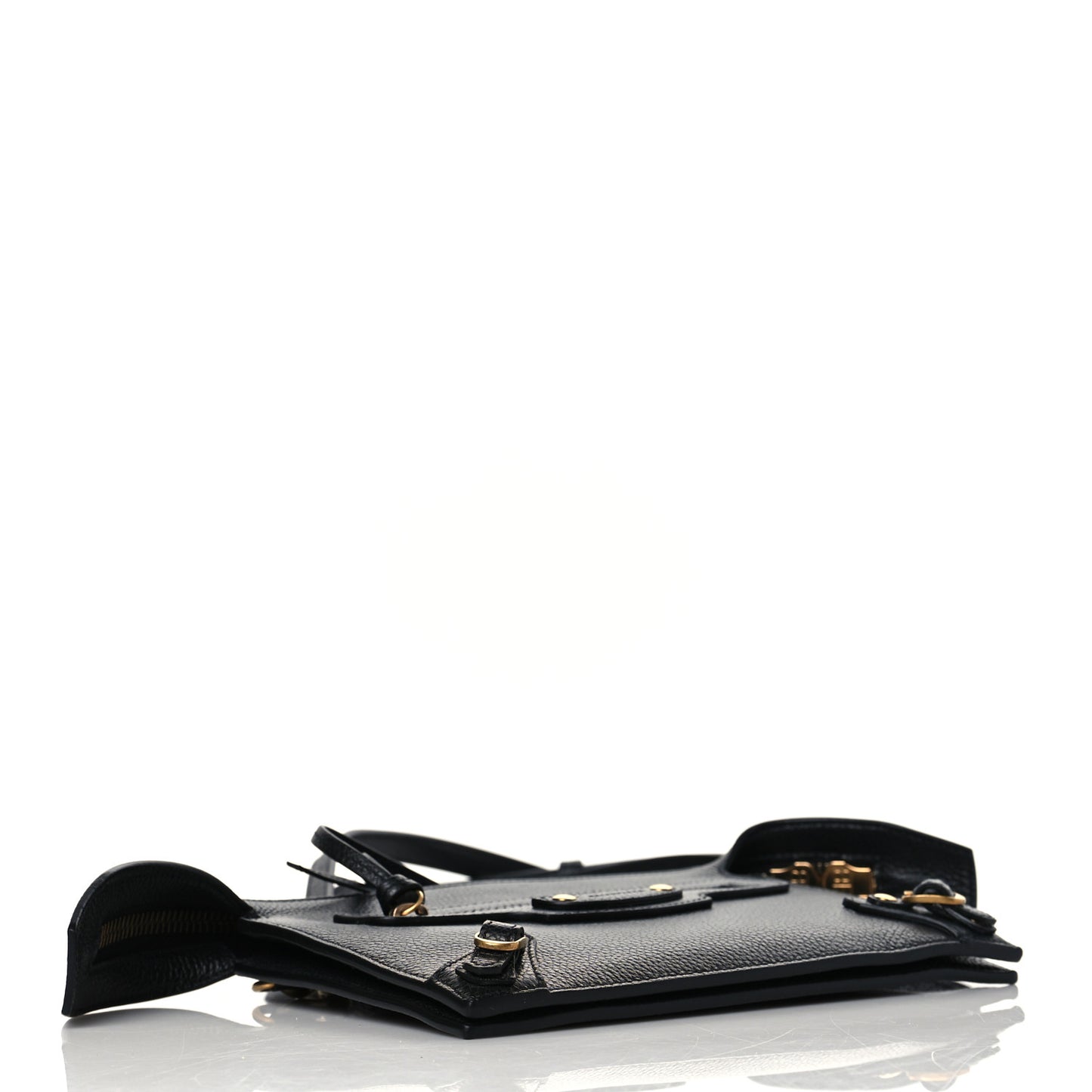 Grained Calfskin Neo Classic Gold Hardware Multipouch Black