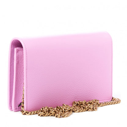Gucci Calfskin Marquise Crystals Mini GG Chain Wallet Malva 2 of 9