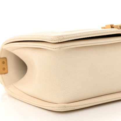 Chanel Caviar Quilted Medium Boy Flap Ivory 9 of 11