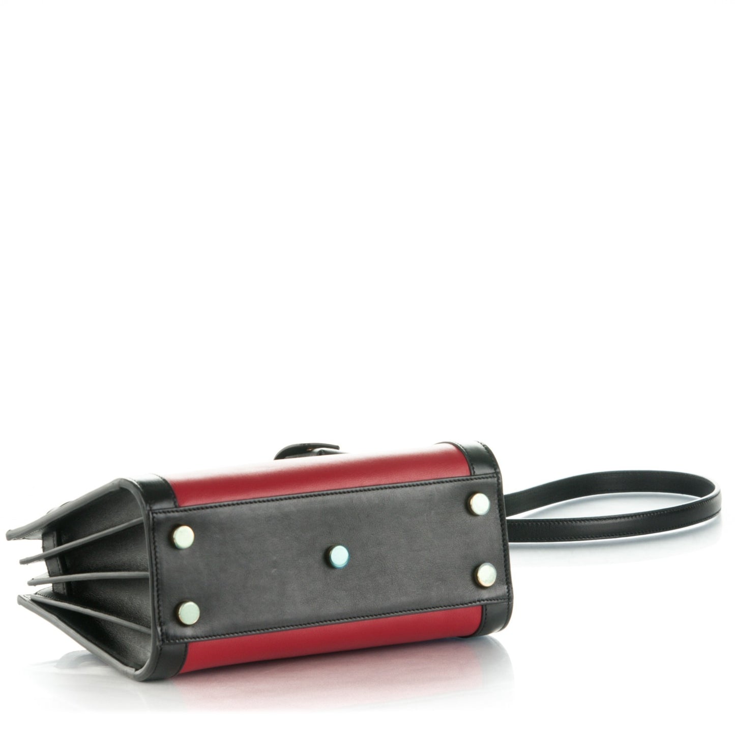 Calfskin Bi-Color Nano Sac De Jour Red Black