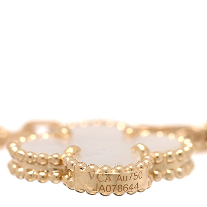Van Cleef & Arpels 18K Yellow Gold Mother of Pearl Malachite Carnelian Tiger Eye 4 Motifs Lucky Alhambra Bracelet 3 of 3