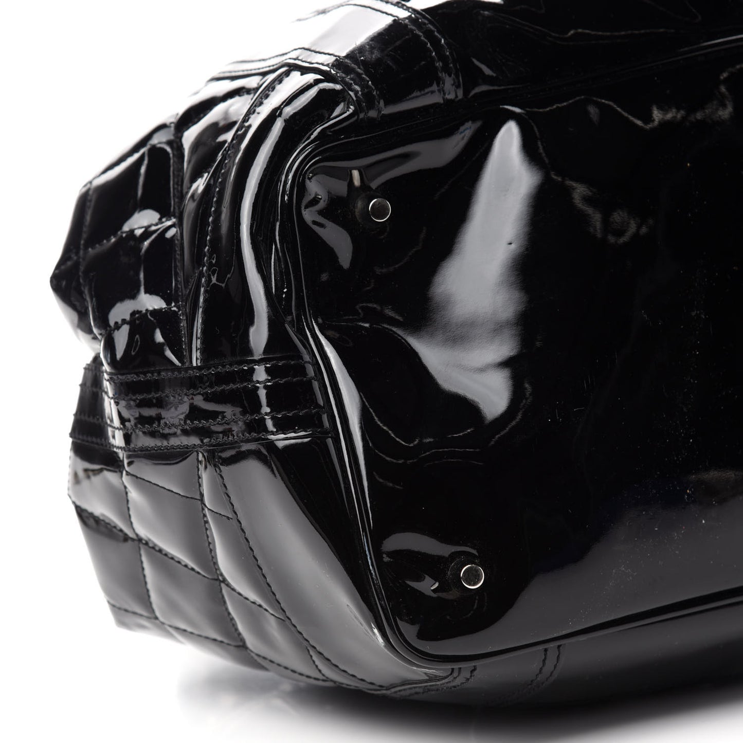 Patent Quilted Beaton Black
