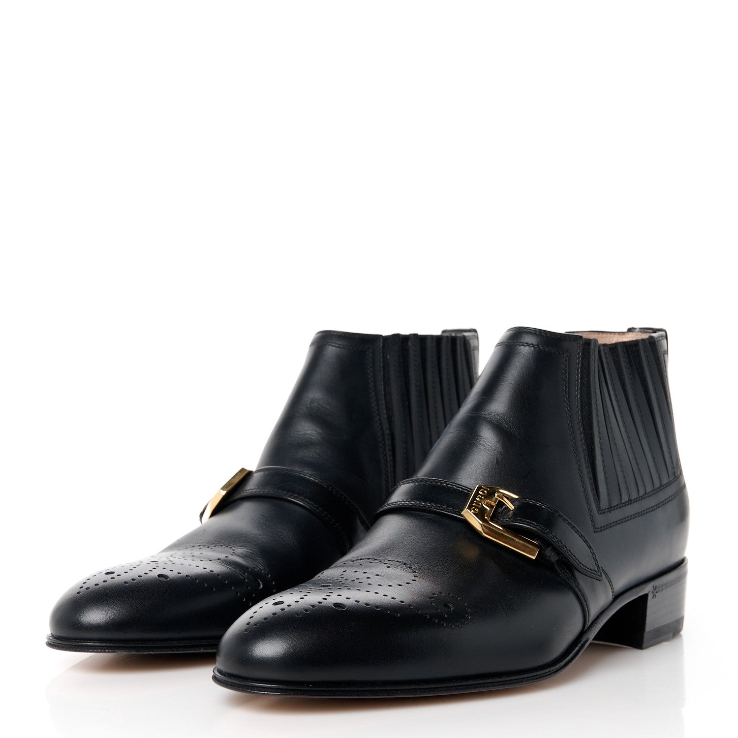 Gucci Waxed Calfskin Womens Ankle Boots 36 Black 3 of 10