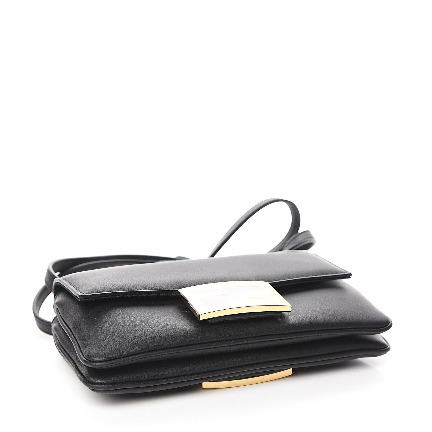 Fendi Vitello Grace Matte Duo Baguette Black 3 of 12
