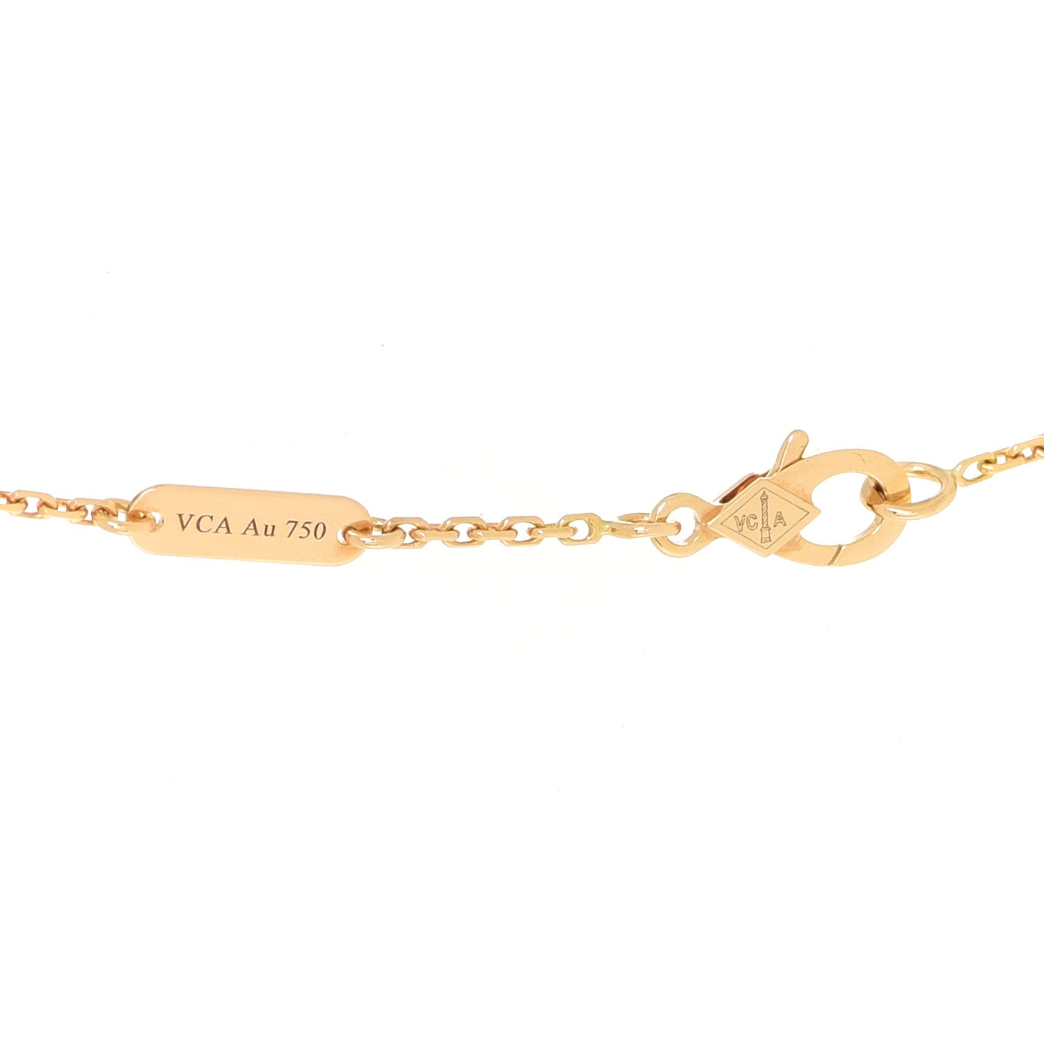 Van Cleef & Arpels 18K Yellow Gold Black Onyx Vintage Alhambra Pendant Necklace 5 of 6
