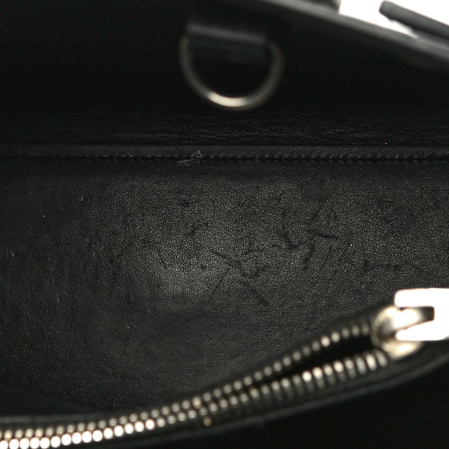Saint Laurent Calfskin Crocodile Embossed Baby Sac De Jour Black 6 of 13