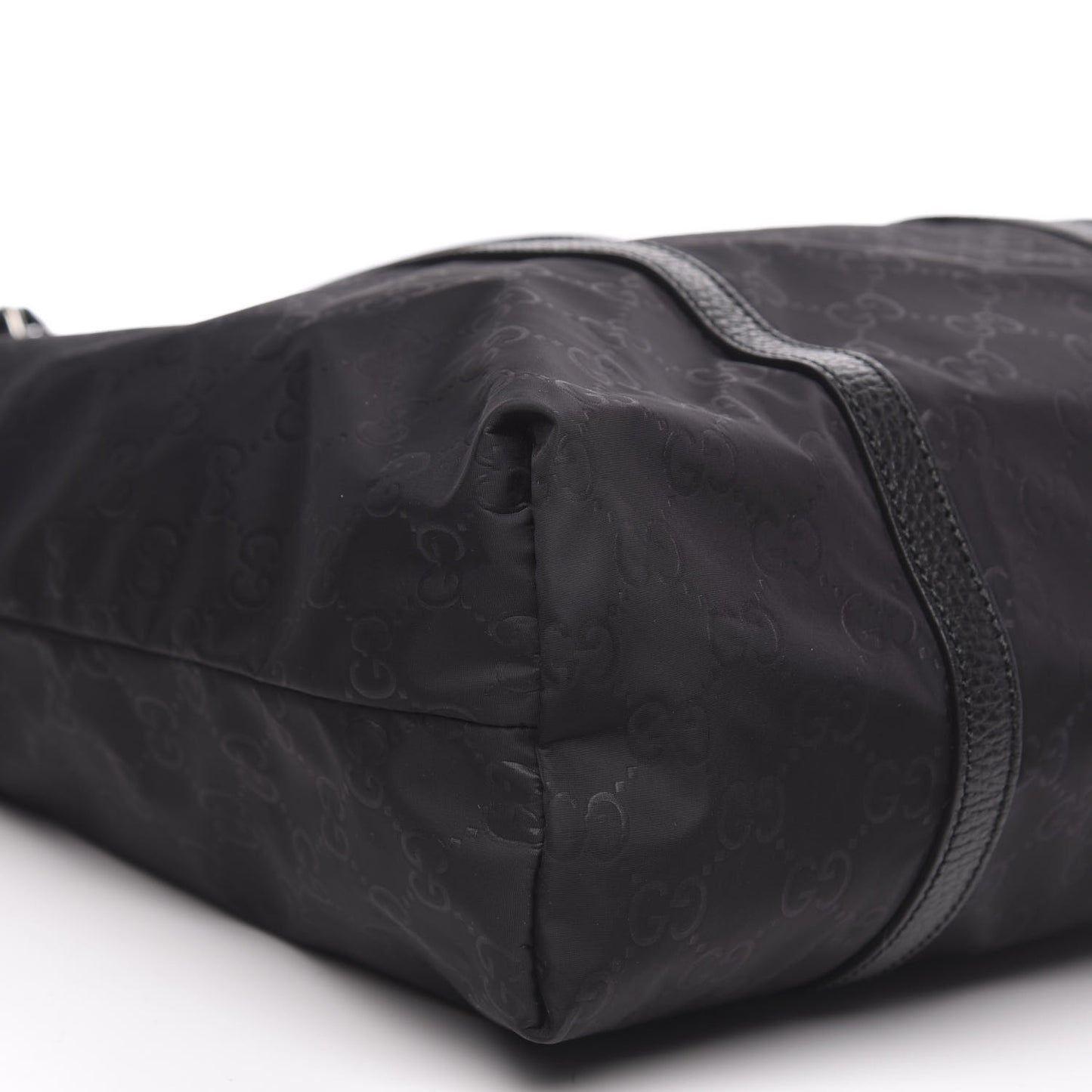 Nylon Monogram Medium Vertical Tote Black