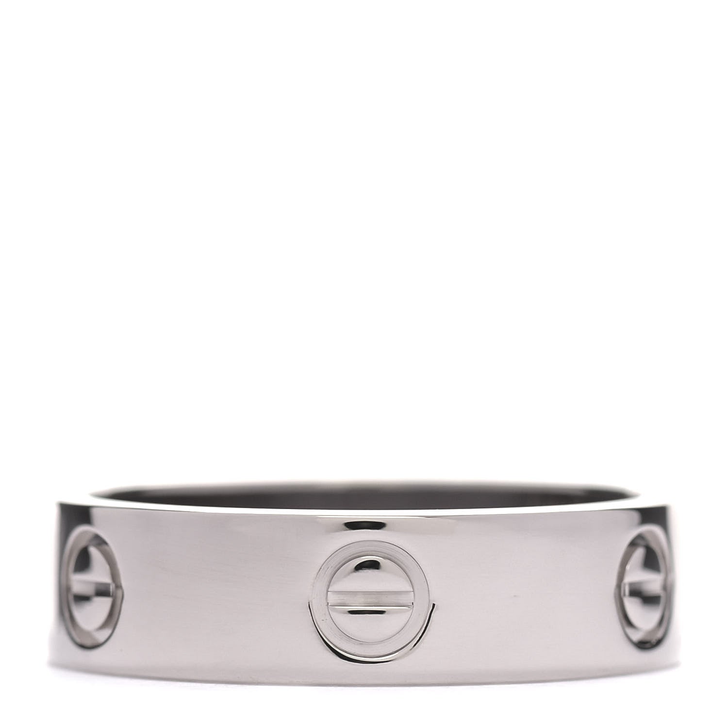 Cartier 18K White Gold 5.5mm LOVE Ring 61 9.5 1 of 5