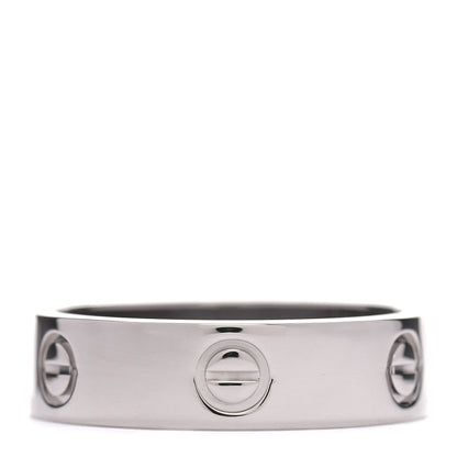 Cartier 18K White Gold 5.5mm LOVE Ring 61 9.5 1 of 5