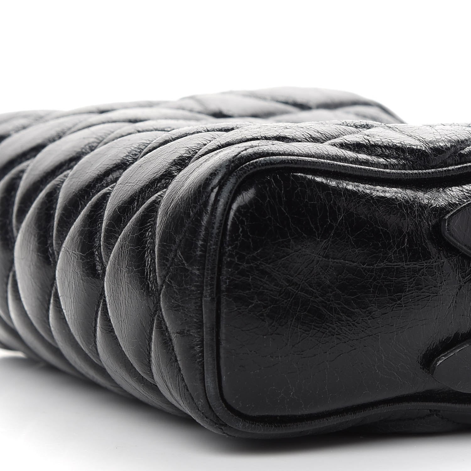 Miu Miu Vitello Shine Quilted Camera Bag Black 10 of 10