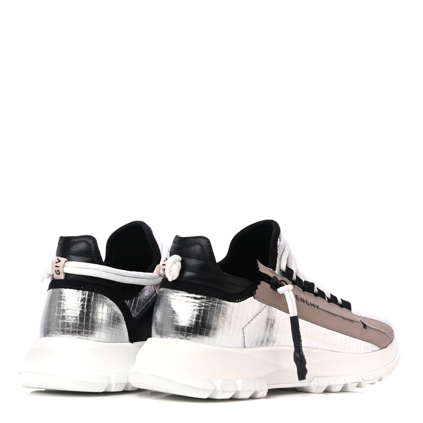 Metallic Spectre Low Runners Sneakers 37.5 Silver Black