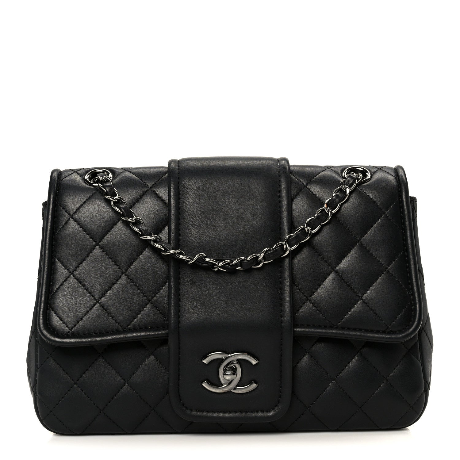 Chanel Lambskin Quilted Elementary Chic Flap Black 1 of 11