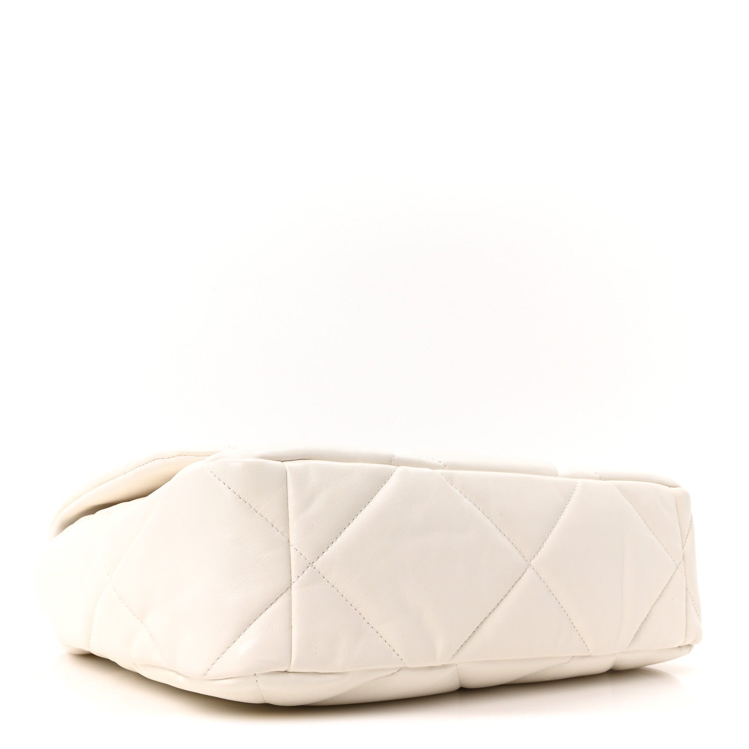 Chanel Lambskin Quilted Large Chanel 19 Flap White 4 of 11