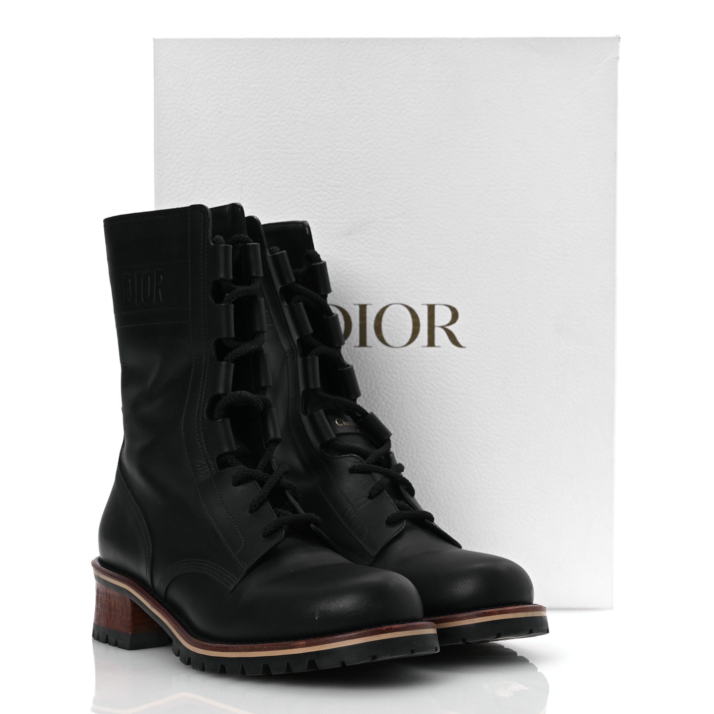 Calfskin Dior Quest 35mm Hiking Boots 41 Black