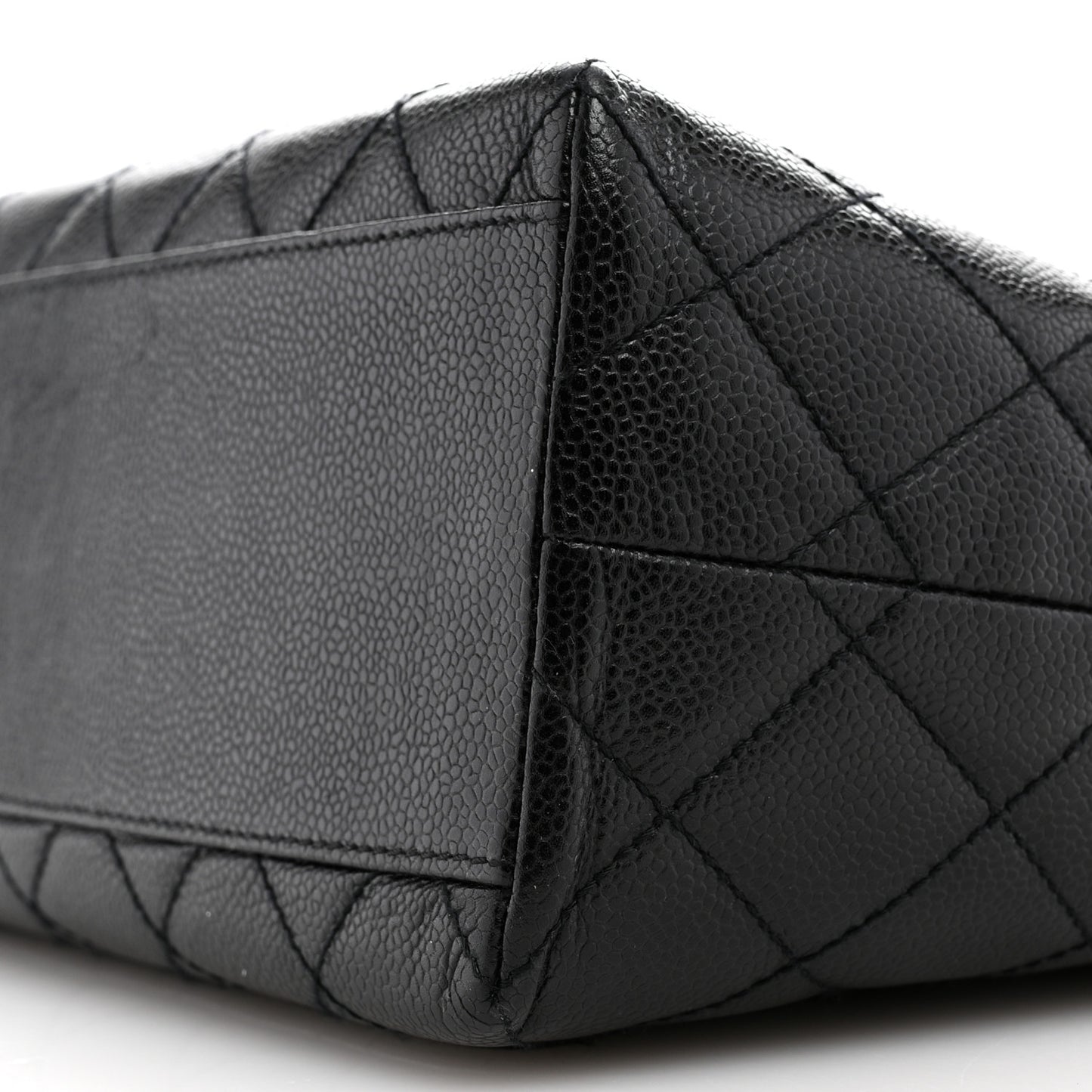 Caviar Quilted Jumbo Kelly Flap Black
