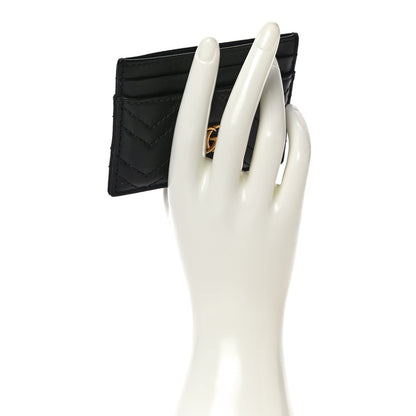 Gucci Calfskin Matelasse GG Marmont Card Holder Black 2 of 10