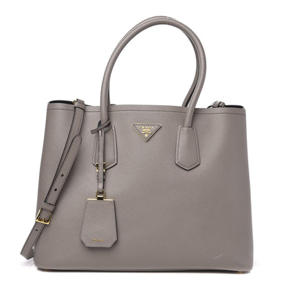 Prada Saffiano Cuir Large Double Bag Argilla 1 of 12