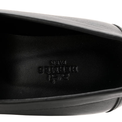 Hermes Calfskin Womens Faubourg Loafers 36 Black 8 of 9
