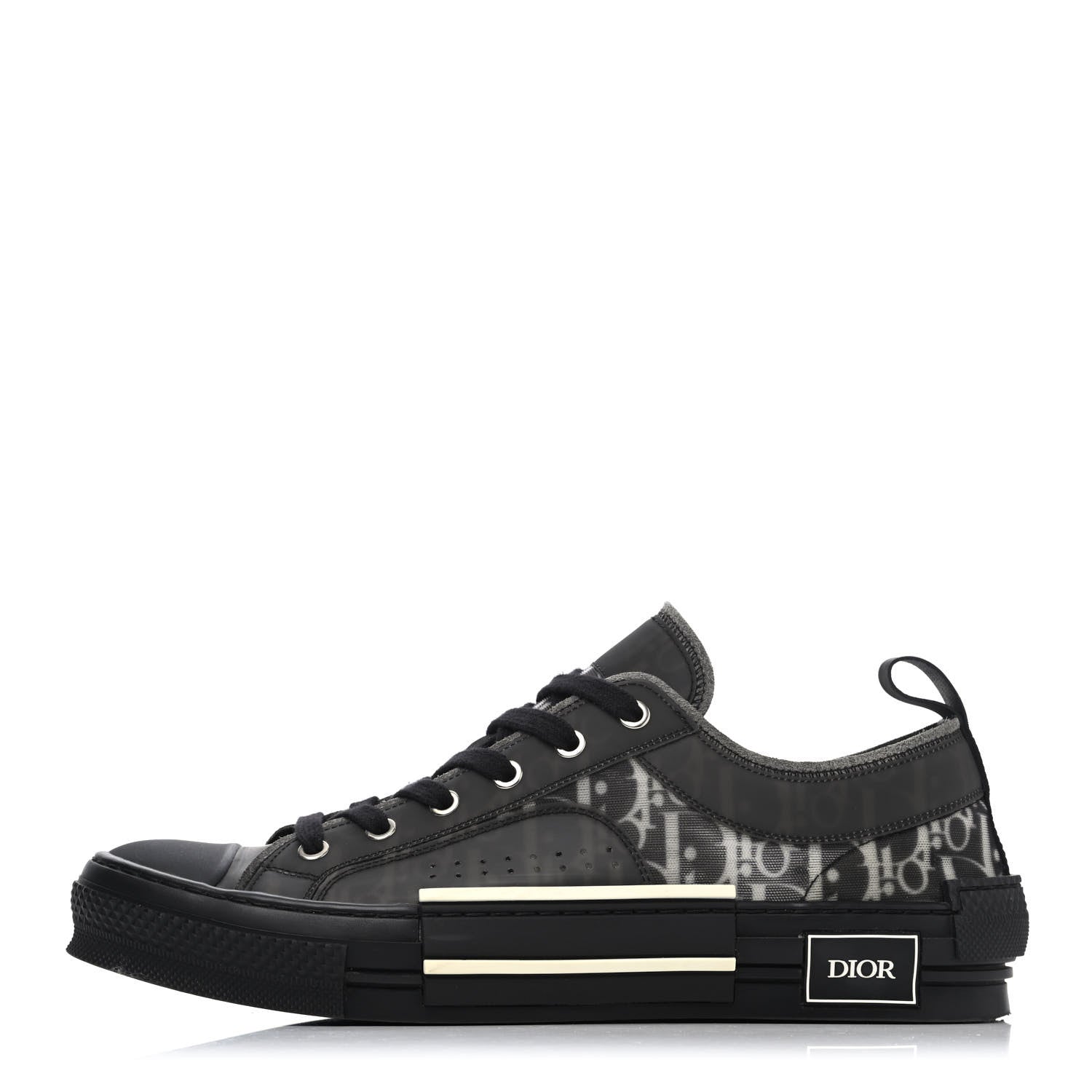 Christian Dior Technical Canvas Oblique Mens B23 Low Top Sneaker 43 Black 1 of 4