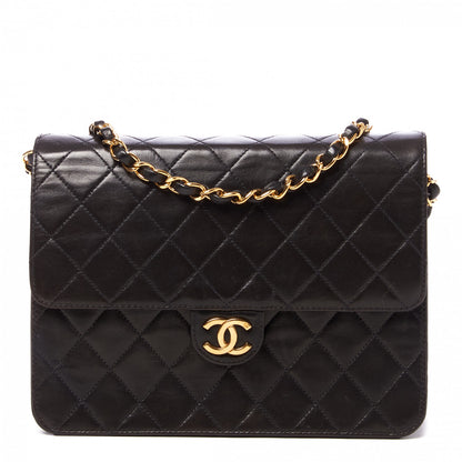 Chanel Lambskin Quilted Small Single Flap Black 1 of 8