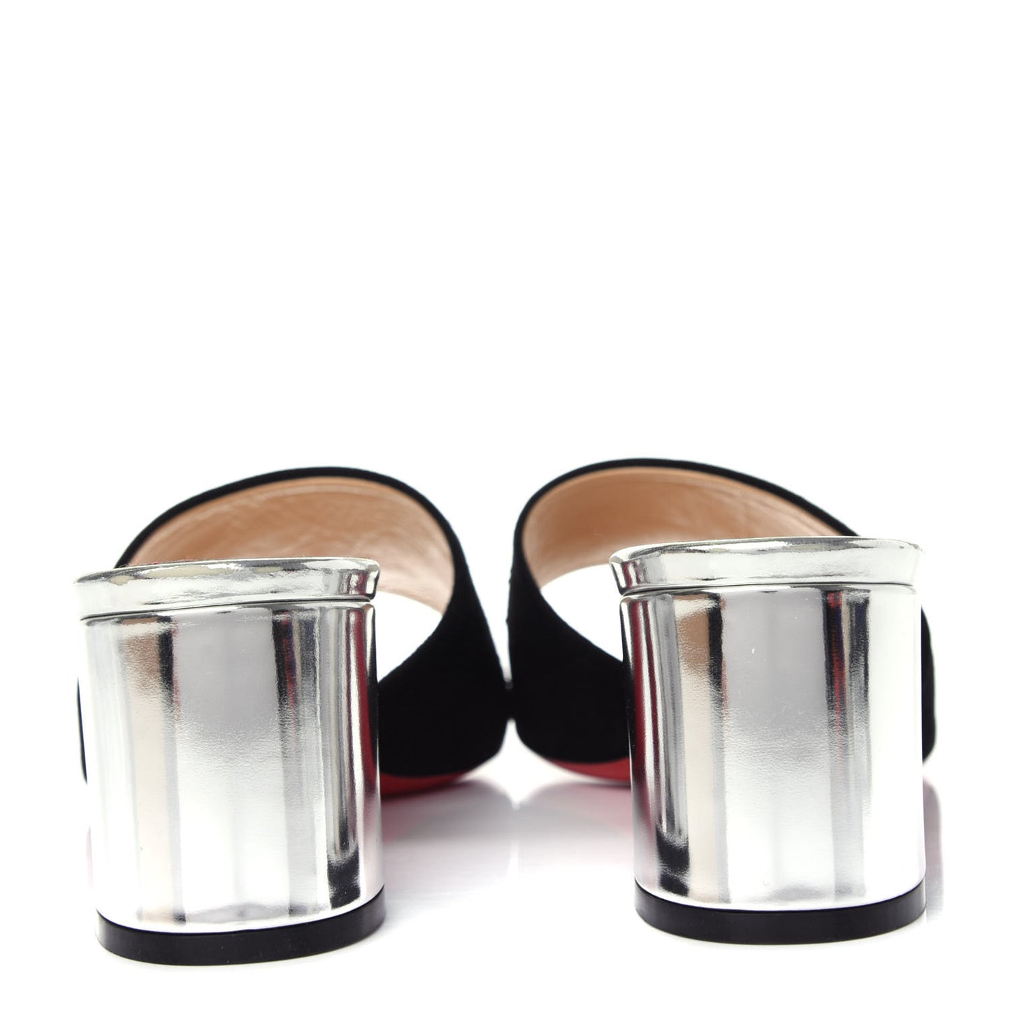 Veau Velours Specchio Dear Home 55 Slide Sandals 39.5 Black Crystal