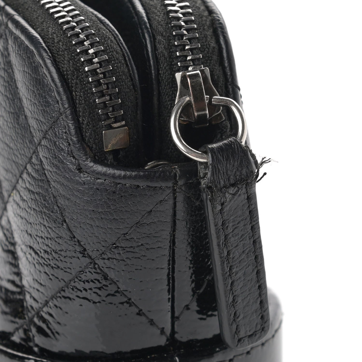 Chanel Patent Goatskin Quilted Small Gabrielle Clutch Black 12 of 13