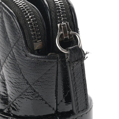 Chanel Patent Goatskin Quilted Small Gabrielle Clutch Black 12 of 13