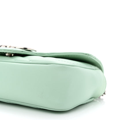 Gucci Calfskin Matelasse Super Mini GG Marmont Shoulder Bag Water Green 10 of 10