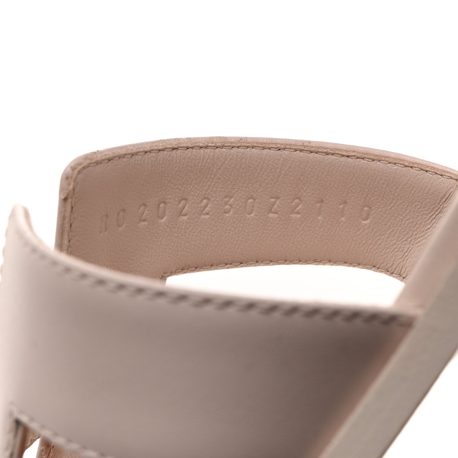 Hermes Box Calfskin Oran Sandals 37.5 Rose Pale 7 of 9