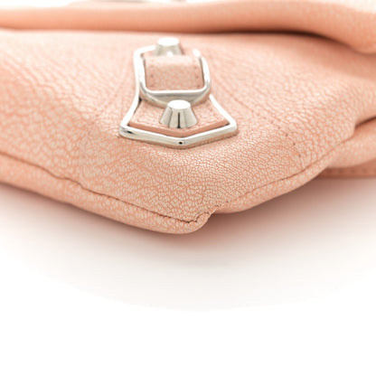 Balenciaga Chevre Silver Metallic Edge Hardware Envelope Clutch Rose Corail 11 of 14