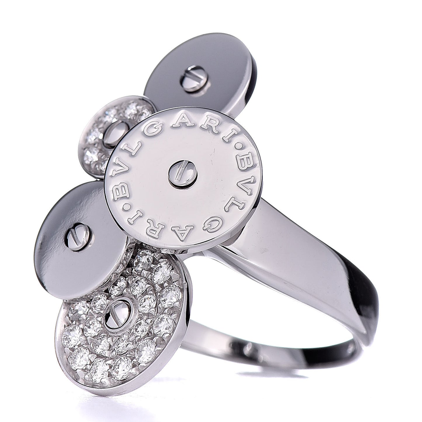 18K White Gold Diamond Cicladi Ring 53 6.25