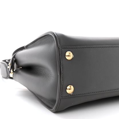 Fendi Vitello Seta Chenille FF Mini Peekaboo Iconic Satchel Anthracite Asfalto 9 of 11