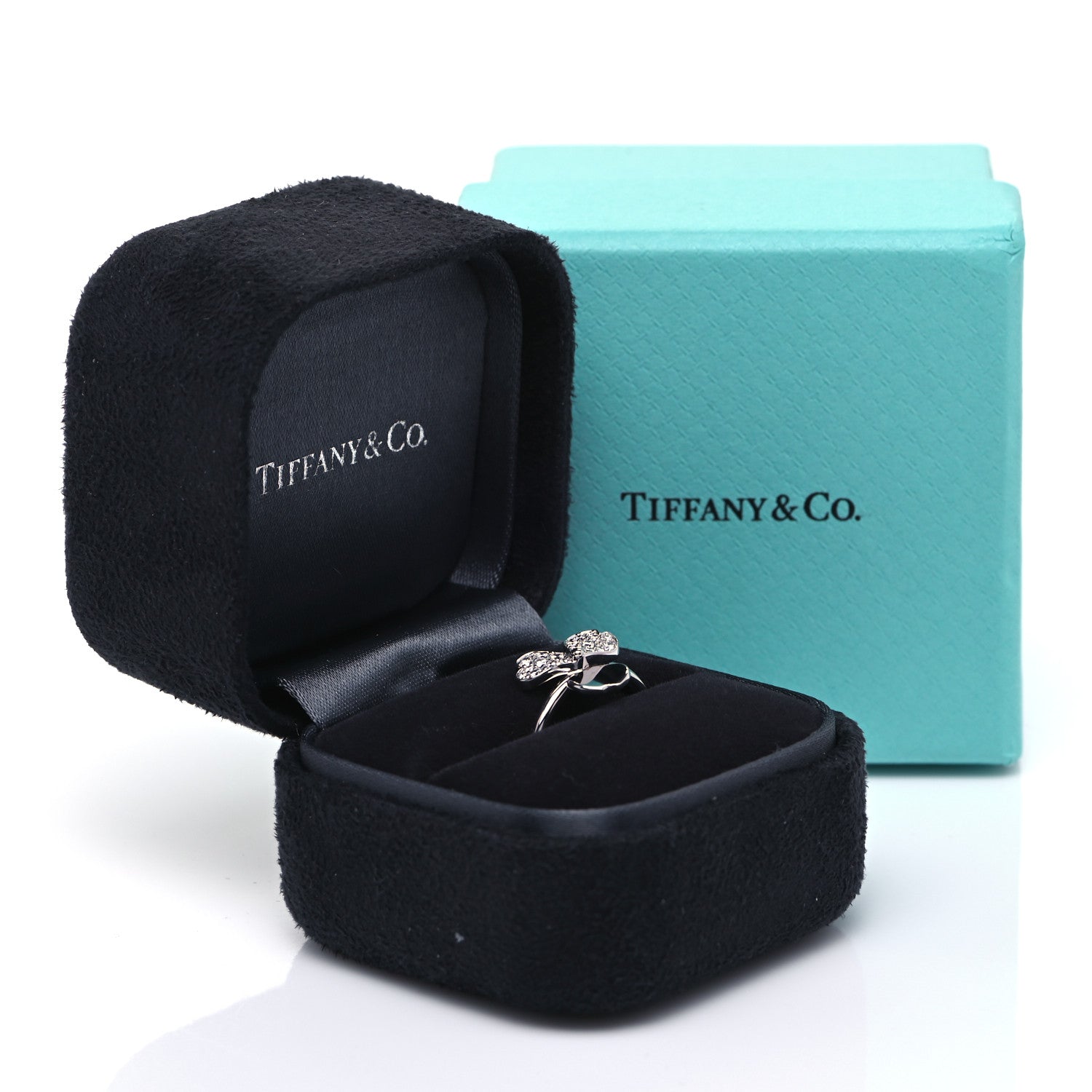 Tiffany Platinum Diamond Paper Flowers Ring 52 6 5 of 5