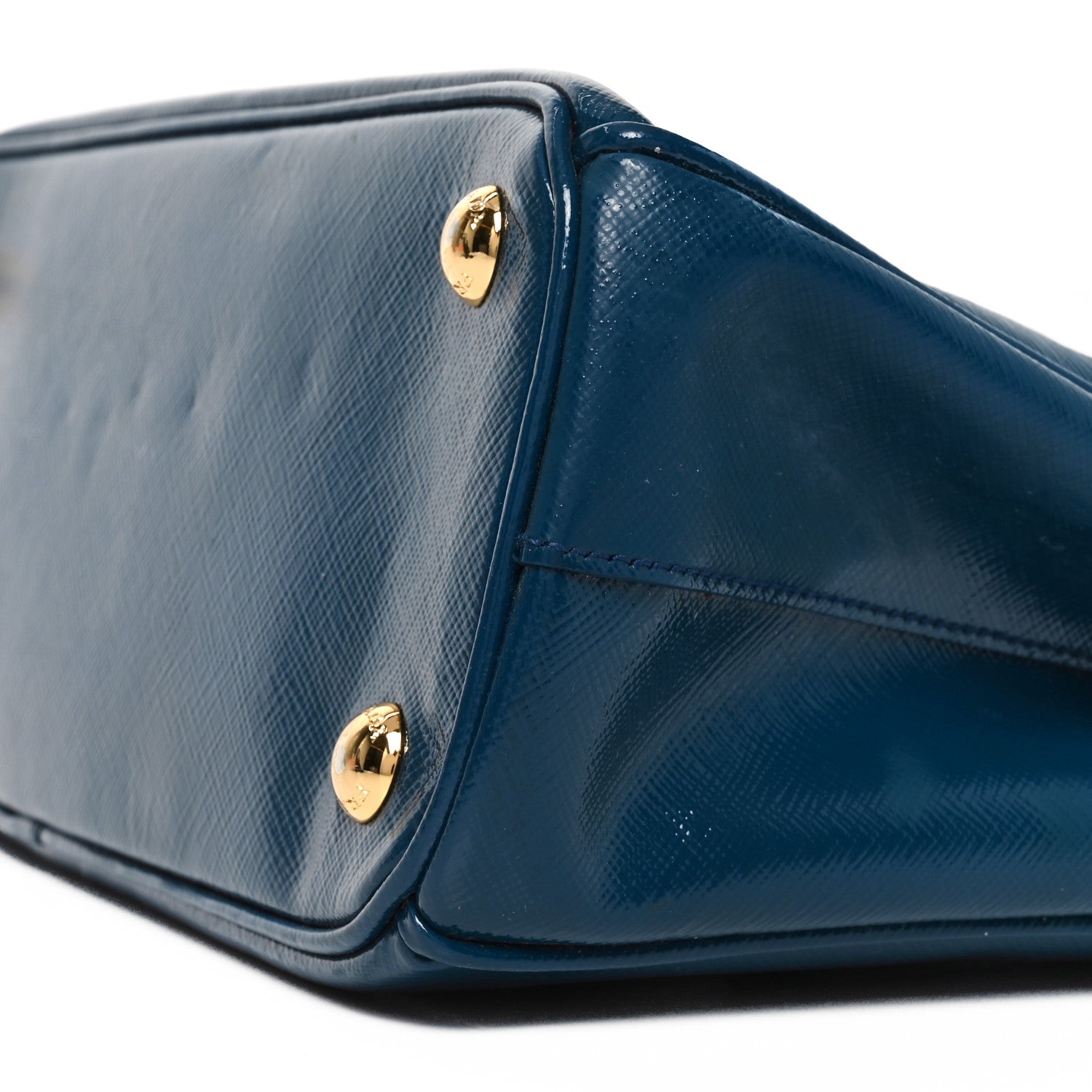 Prada Saffiano Vernice Mini Galleria Double Zip Tote Inchiostro 9 of 9