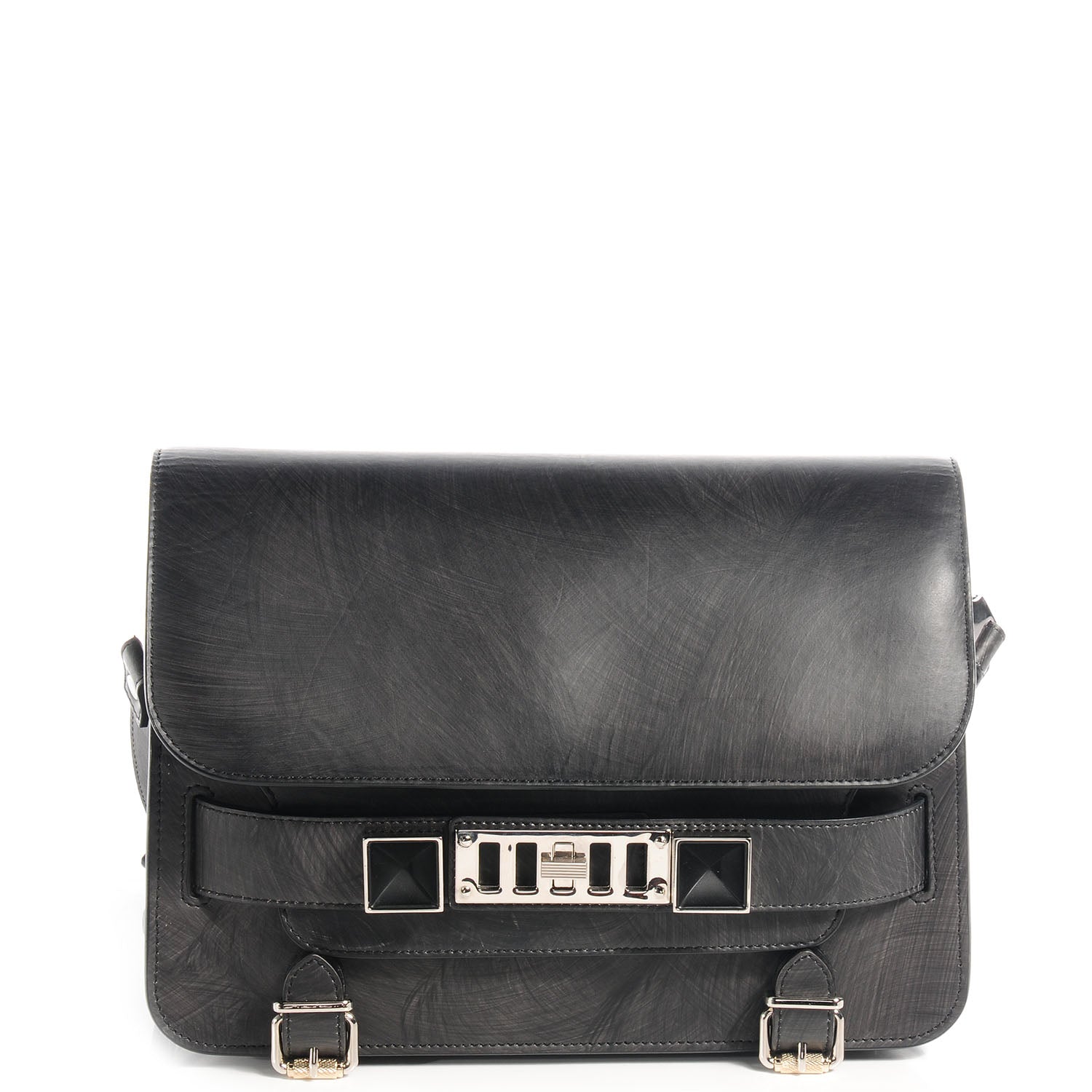 Proenza Schouler Leather PS11 Classic Shoulder Bag Chalkboard Black 1 of 15