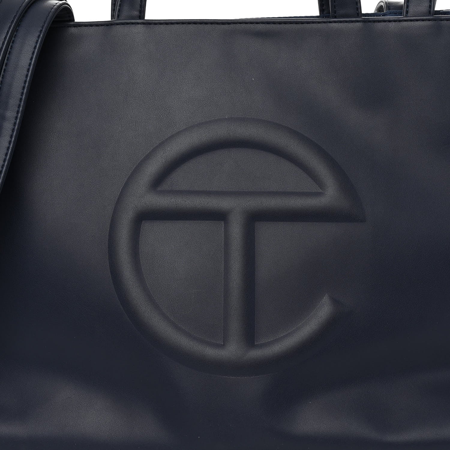 Telfar Vegan Leather Medium Shopping Bag Navy 7 of 9