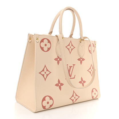 Louis Vuitton Empreinte Monogram Giant Onthego MM Creme Rose Trianon 3 of 9