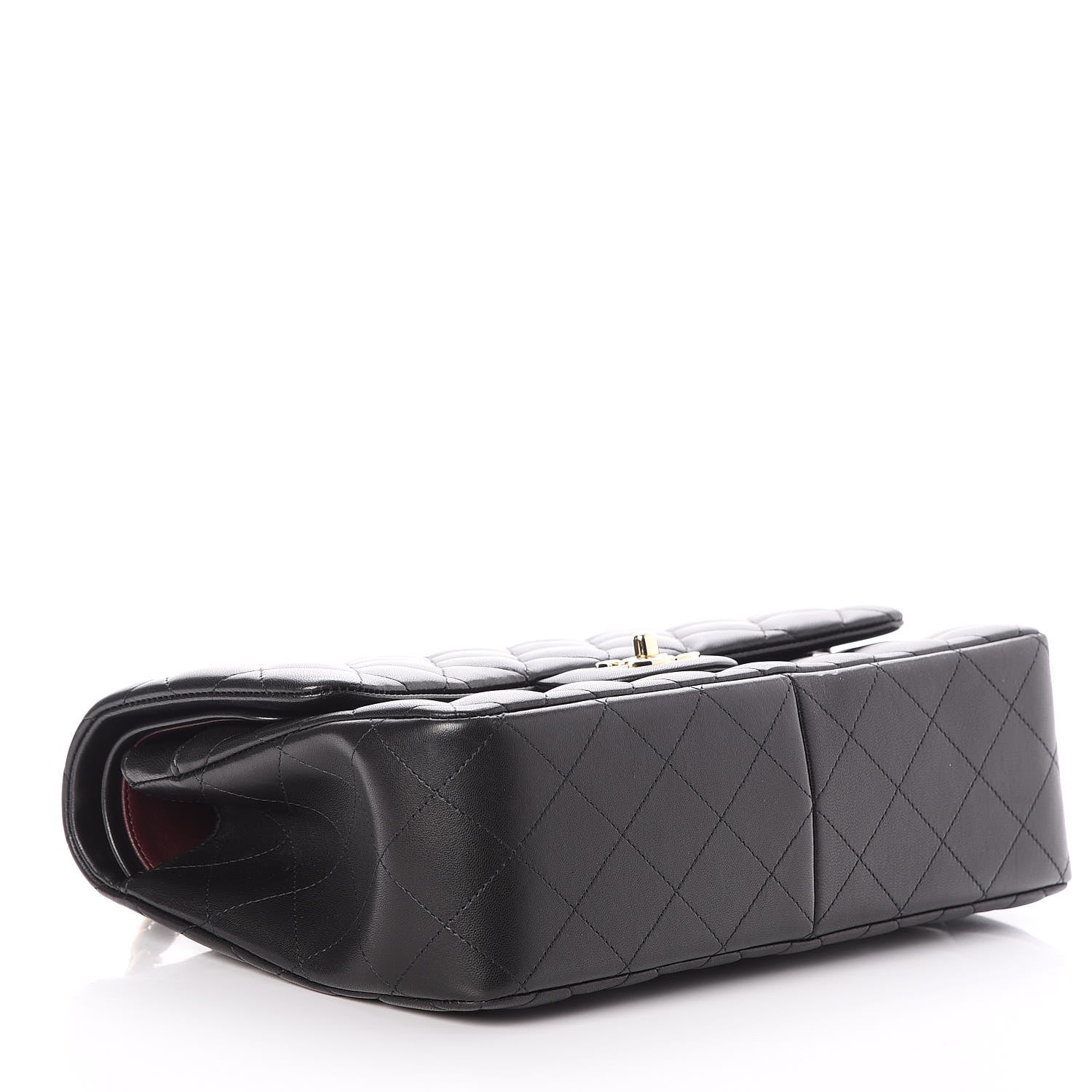 Chanel Lambskin Quilted Jumbo Double Flap Black 5 of 9