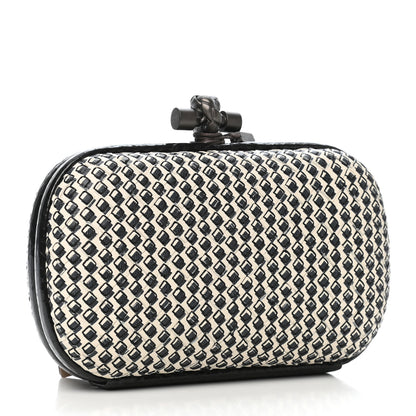 Bottega Veneta Nappa Ayers Printed Intrecciato Knot Clutch Black 3 of 6