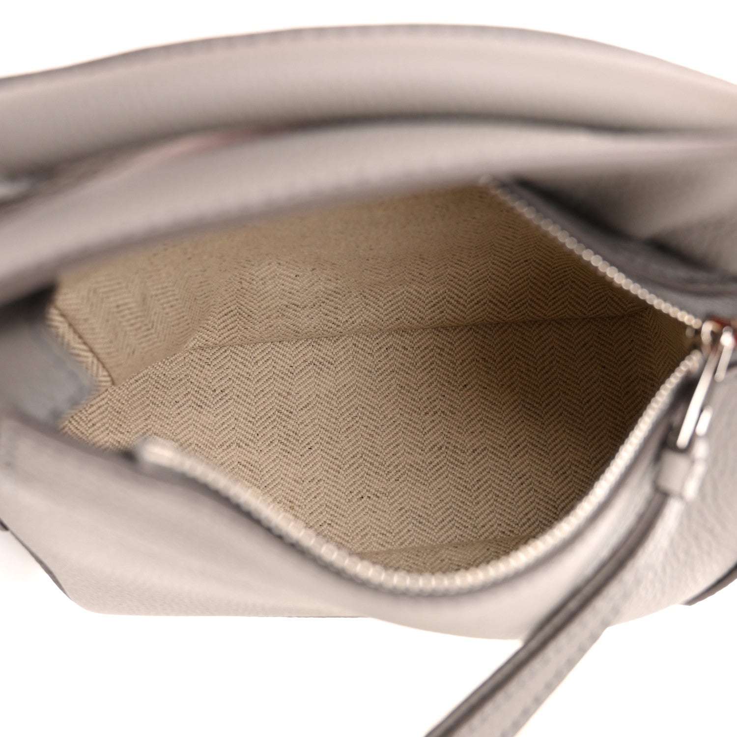 Loewe Soft Grained Calfskin Mini Puzzle Edge Bag Pearl Grey 5 of 10