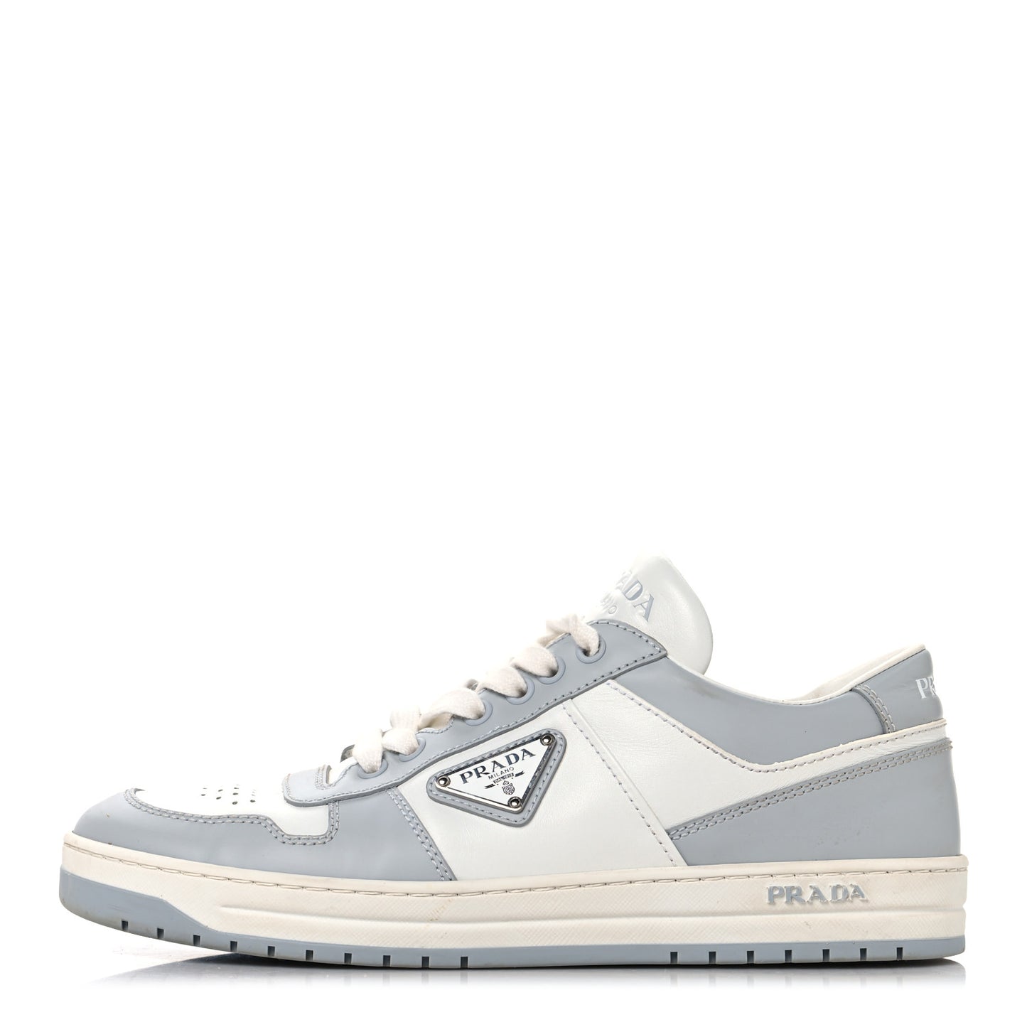 Vitello Sport Spazzolato Rois Triangle Logo Womens Downtown Low Top 30mm Sneakers 40 White Fiordaliso